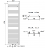Mexen Pluton radiateur électrique 1700 x 500 mm, 900 W, noir - W106-1700-500-2900-70