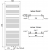 Mexen Pluton radiateur électrique 1700 x 600 mm, 900 W, blanc - W106-1700-600-2900-20