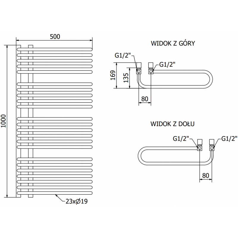 Mexen Amor radiateur électrique 1000 x 500 mm, 900 W, noir - W120-1000-500-2900-70