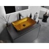 Mexen Megan lavabo de comptoir en verre 56 x 36 cm, doré - 24135650