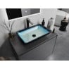 Mexen Megan lavabo en verre à poser 56 x 36 cm, bleu - 24135647