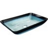 Mexen Megan lavabo en verre à poser 56 x 36 cm, bleu - 24135647