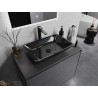 Mexen Megan lavabo en verre sur comptoir 56 x 36 cm, noir - 24135670
