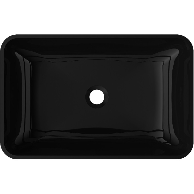 Mexen Megan lavabo en verre sur comptoir 56 x 36 cm, noir - 24135670
