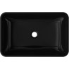 Mexen Megan lavabo en verre sur comptoir 56 x 36 cm, noir - 24135670