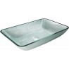 Mexen Megan lavabo en verre posé sur le comptoir 56 x 36 cm, argenté - 24135611