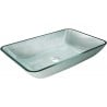 Mexen Megan lavabo en verre sur plan 56 x 36 cm, argent - 24135611