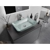 Mexen Megan lavabo en verre à poser 56 x 36 cm, argenté - 24135611