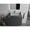 Mexen Megan lavabo en verre posé sur le comptoir 56 x 36 cm, argenté - 24135611