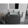 Mexen Megan lavabo en verre sur plan 56 x 36 cm, argent - 24135611