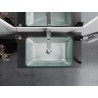 Mexen Megan lavabo en verre posé sur le comptoir 56 x 36 cm, argenté - 24135611