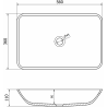 Mexen Megan lavabo en verre sur plan 56 x 36 cm, argent - 24135611