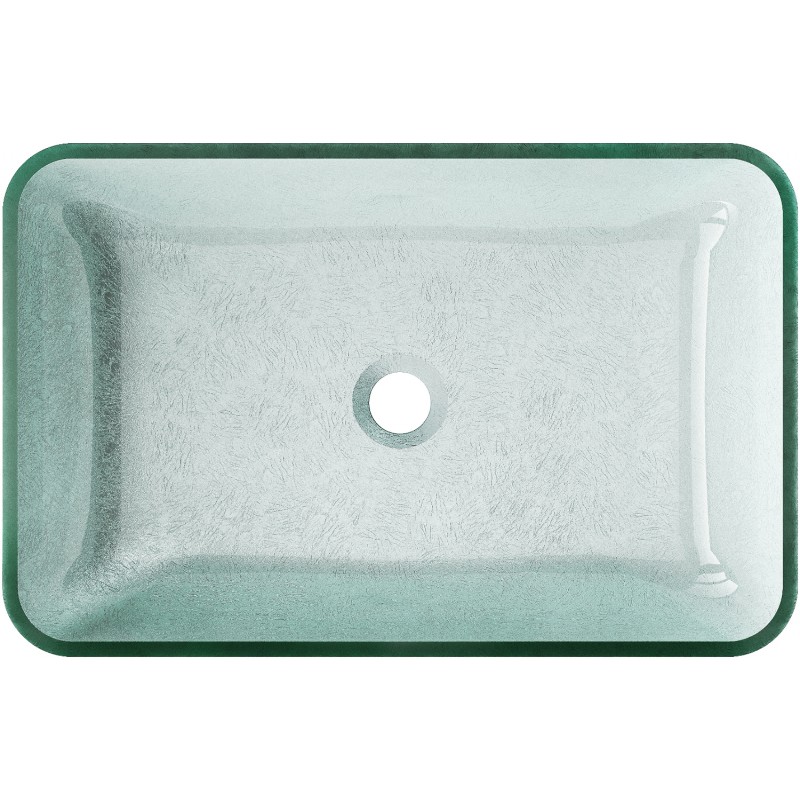 Mexen Megan lavabo en verre sur plan 56 x 36 cm, argent - 24135611