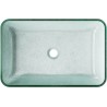 Mexen Megan lavabo en verre à poser 56 x 36 cm, argenté - 24135611