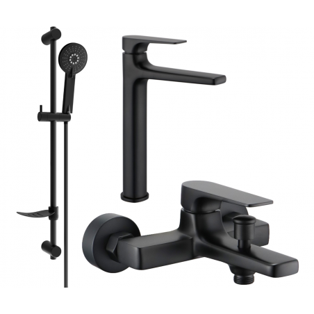 Mexen Lynx DF40 ensemble baignoire, noir - 745913DF40-70