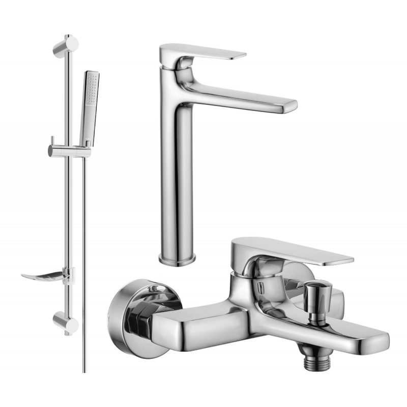 Mexen Lynx Ensemble de baignoire DF72, chrome - 745913DF72-00