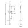 Mexen Lynx DF72 ensemble de bain, chrome - 745913DF72-00