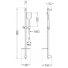 Mexen Lynx DQ62 ensemble de douche, chrome - 745904DQ62-00