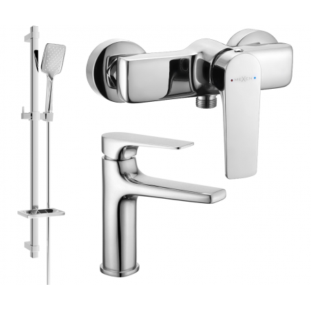 Mexen Lynx DQ62 ensemble de douche, chrome - 745904DQ62-00