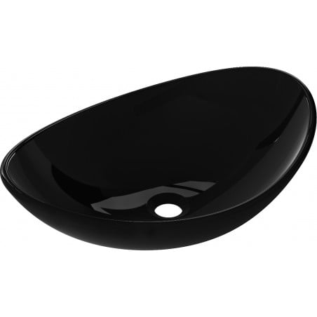 Mexen Sonia lavabo en verre à poser 54 x 37 cm, noir - 24145470