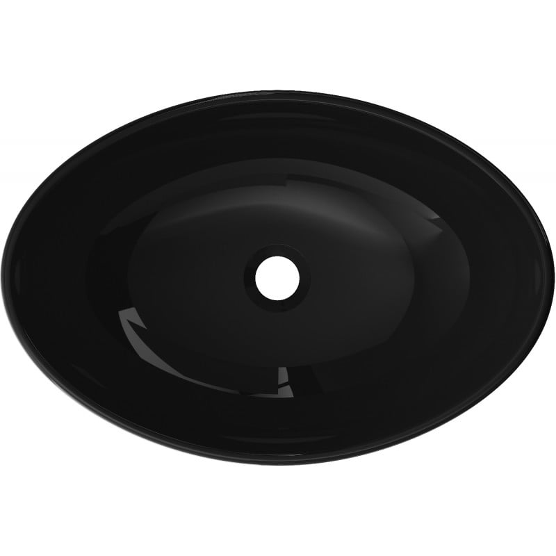 Mexen Sonia lavabo en verre à poser 54 x 37 cm, noir - 24145470
