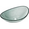 Mexen Sonia lavabo en verre sur plan 54 x 37 cm, argenté - 24145411