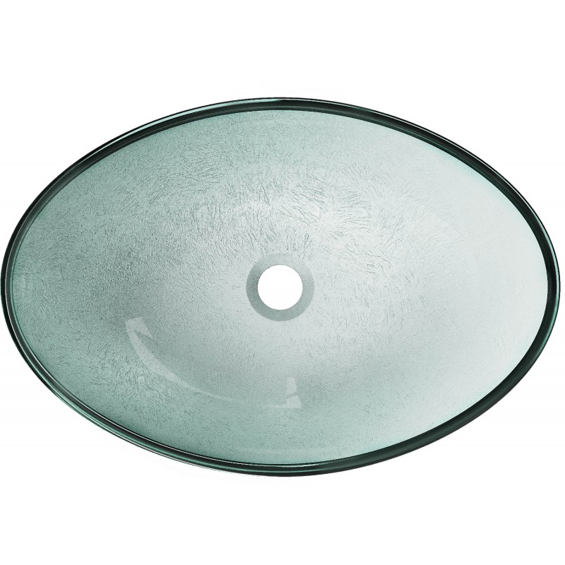 Mexen Sonia lavabo à poser en verre 54 x 37 cm, argenté - 24145411