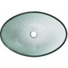 Mexen Sonia lavabo en verre sur plan 54 x 37 cm, argenté - 24145411