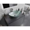 Mexen Sonia lavabo en verre sur plan 54 x 37 cm, argenté - 24145411
