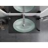 Mexen Sonia lavabo en verre sur plan 54 x 37 cm, argenté - 24145411