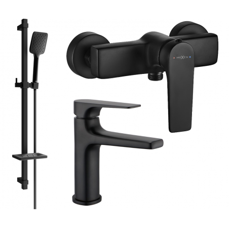 Mexen Lynx Ensemble de douche DQ62, noir - 745904DQ62-70