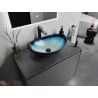 Mexen Sonia lavabo en verre posé sur comptoir 54 x 37 cm, bleu - 24145447