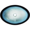 Mexen Sonia lavabo en verre posé sur comptoir 54 x 37 cm, bleu - 24145447