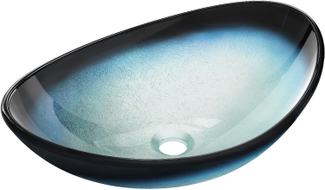 Mexen Sonia vasque à poser en verre 54 x 37 cm, bleue - 24145447