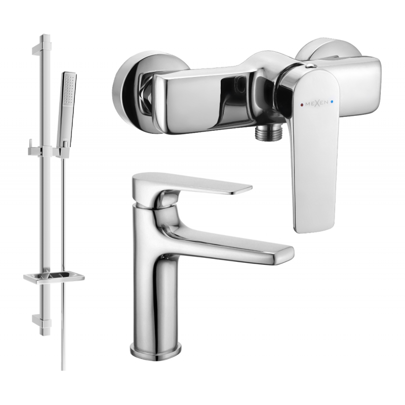 Mexen Lynx Ensemble de douche DQ72, chrome - 745904DQ72-00
