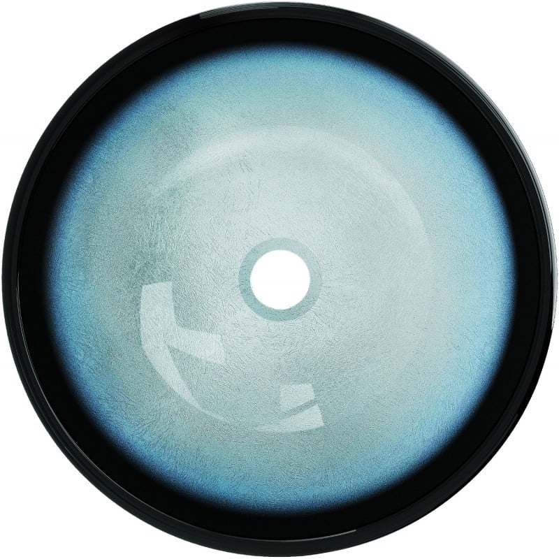 Mexen Mira lavabo en verre à poser 42 x 42 cm, bleu - 24124247
