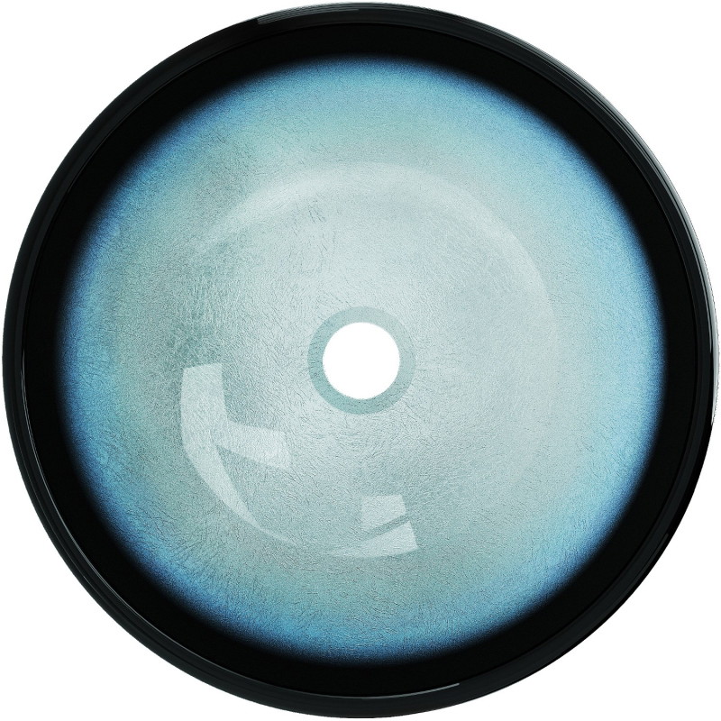 Mexen Mira vasque en verre à poser 42 x 42 cm, bleue - 24124247