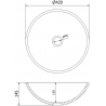 Mexen Mira lavabo en verre sur plan 42 x 42 cm, or - 24124250