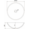 Mexen Mira lavabo de comptoir en verre 42 x 42 cm, argent - 24124211