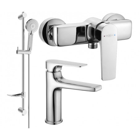 Ensemble de douche Mexen Lynx DF40, chrome - 745904DF40-00