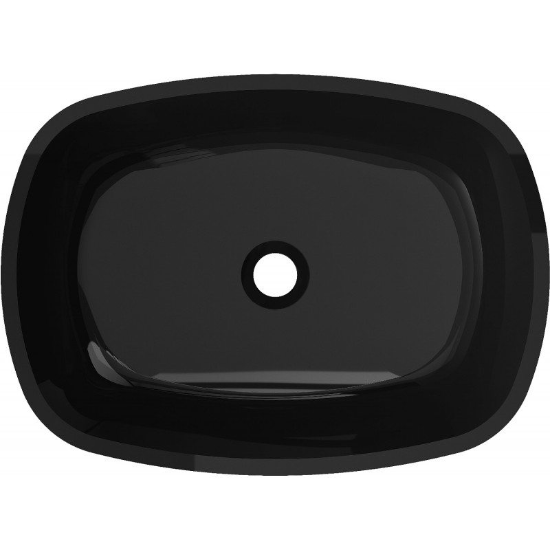Mexen Araks lavabo en verre à poser 54 x 39 cm, noir - 24155470
