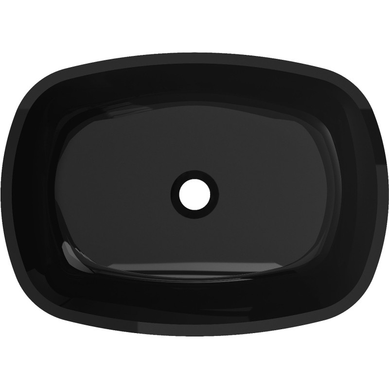 Mexen Araks vasque à poser en verre 54 x 39 cm, noire - 24155470