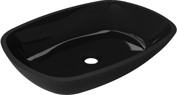 Mexen Araks lavabo à comptoir en verre 54 x 39 cm, Noir - 24155470