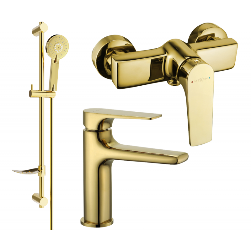 Mexen Lynx DF40 ensemble de douche, doré - 745904DF40-50