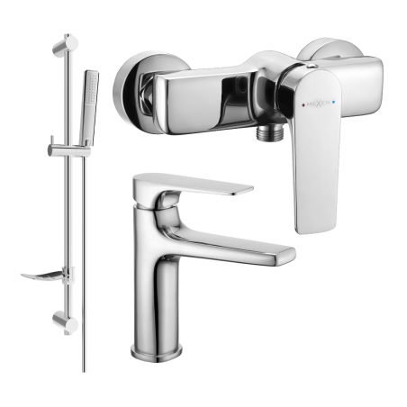 Mexen Lynx DF72 ensemble de douche, chromé - 745904DF72-00