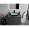 Mexen Araks lavabo en verre sur plan 54 x 39 cm, bleu - 24155447