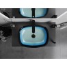 Mexen Araks lavabo en verre sur plan 54 x 39 cm, bleu - 24155447