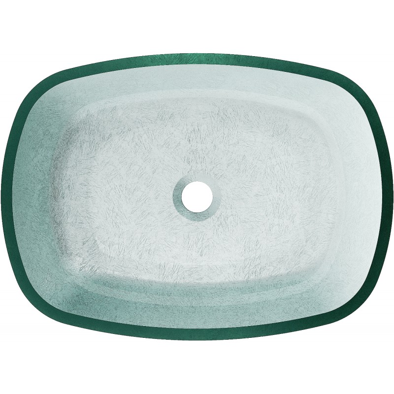 Mexen Araks lavabo en verre à poser 54 x 39 cm, argenté - 24155411