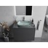 Mexen Araks lavabo en verre à poser 54 x 39 cm, argenté - 24155411