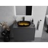 Mexen Araks lavabo en verre à poser 54 x 39 cm, or foncé - 24155451